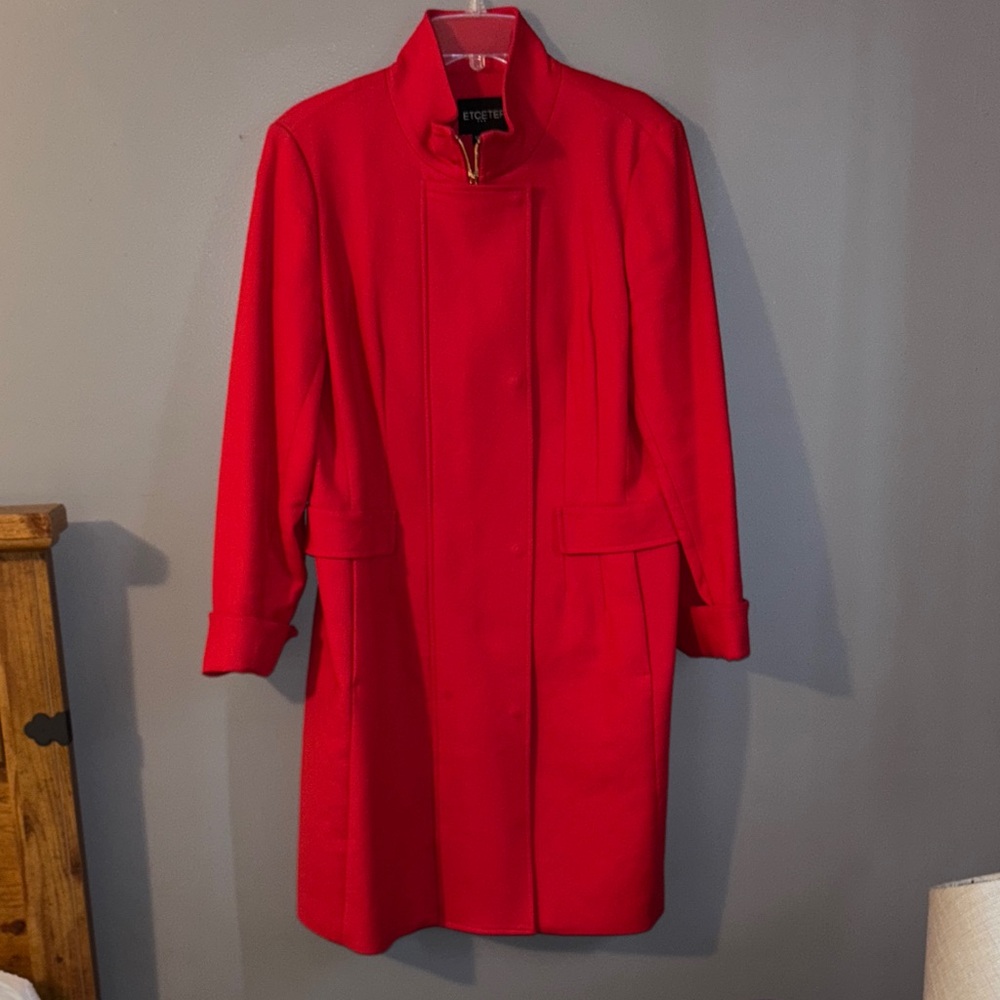 Etcetera red winter coat * sz 12 *